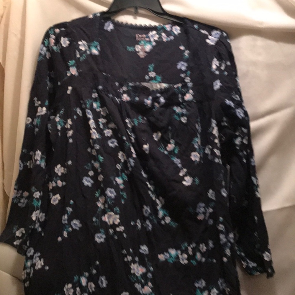 NWT Sz 1x blue floral nightgown